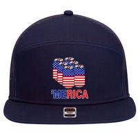 Merica Beer Pack 7 Panel Mesh Trucker Snapback Hat