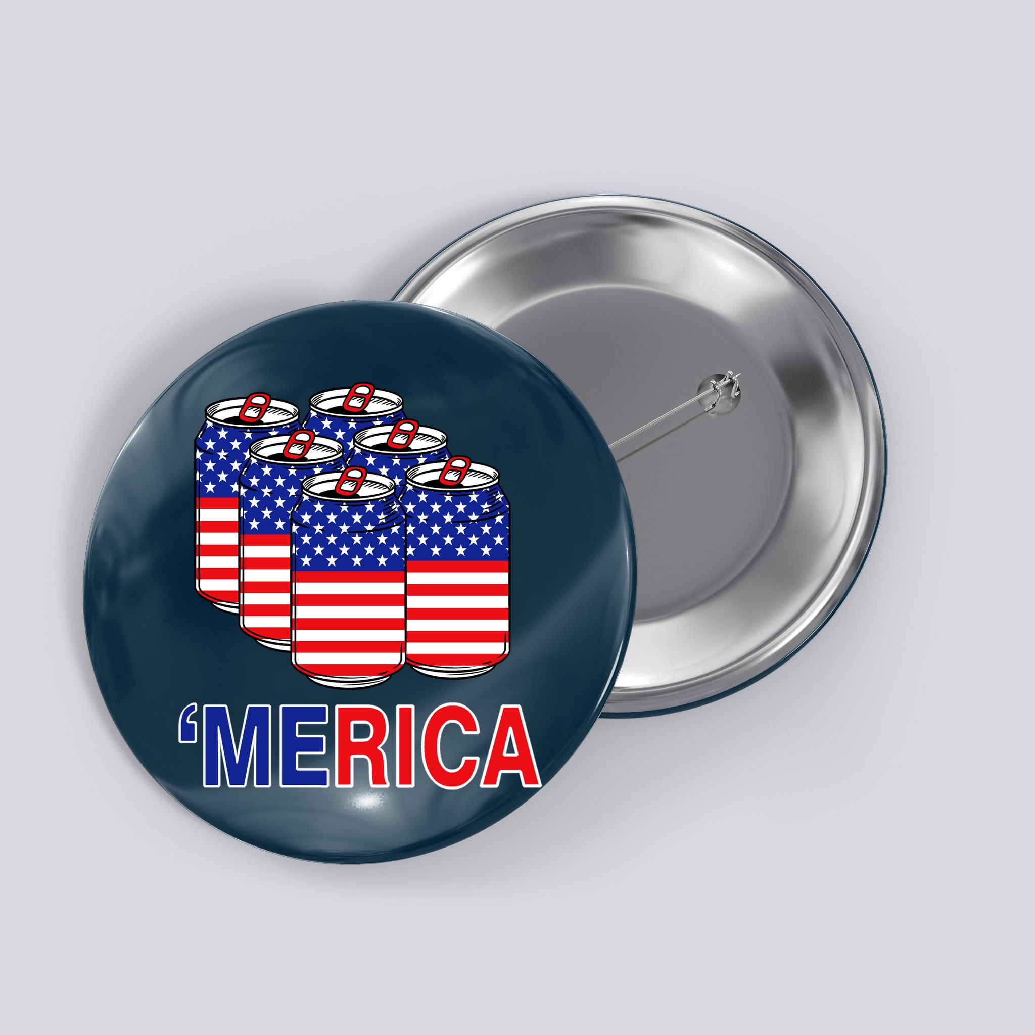 Merica Beer Pack Button