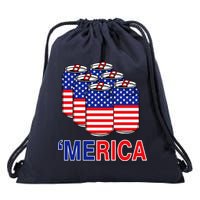 Merica Beer Pack Drawstring Bag