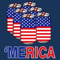 Merica Beer Pack Drawstring Bag