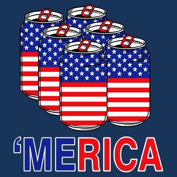 Merica Beer Pack Drawstring Bag