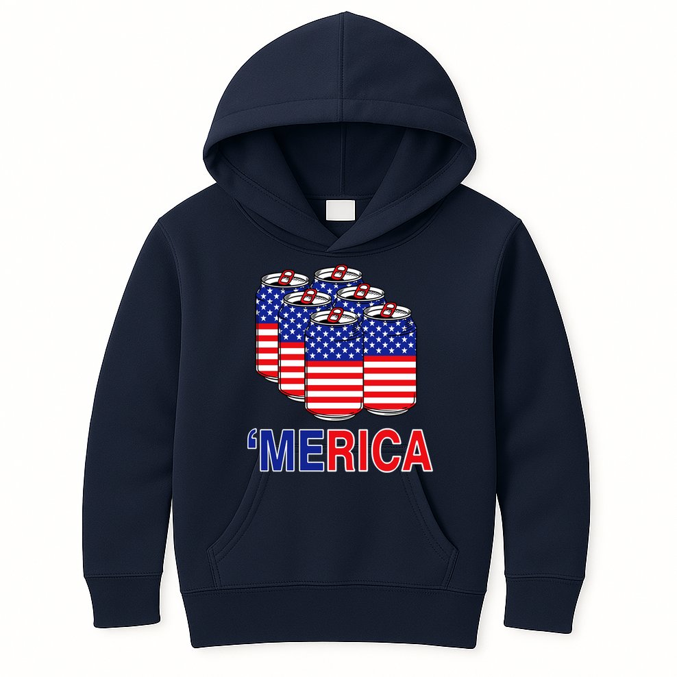 Merica Beer Pack Kids Hoodie