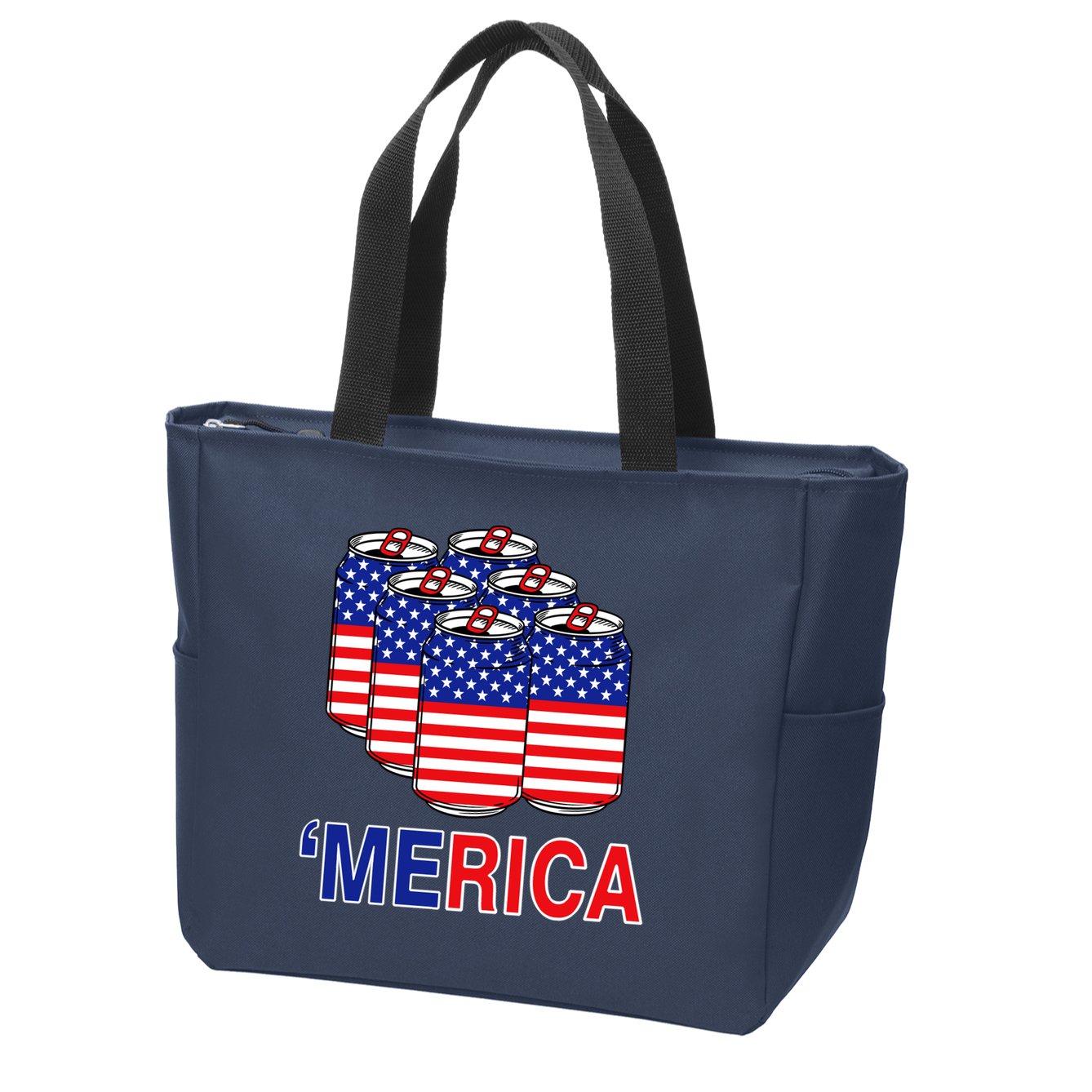 Merica Beer Pack Zip Tote Bag