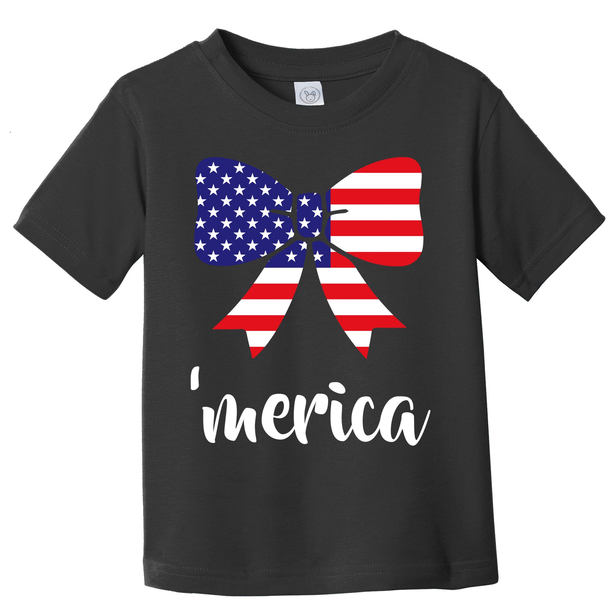 Merica Bow Tie USA Flag Toddler T-Shirt