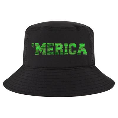 Merica Camo Logo Cool Comfort Performance Bucket Hat