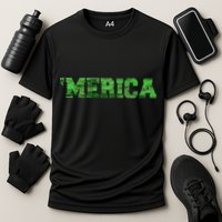 Merica Camo Logo Cooling Performance Crew T-Shirt