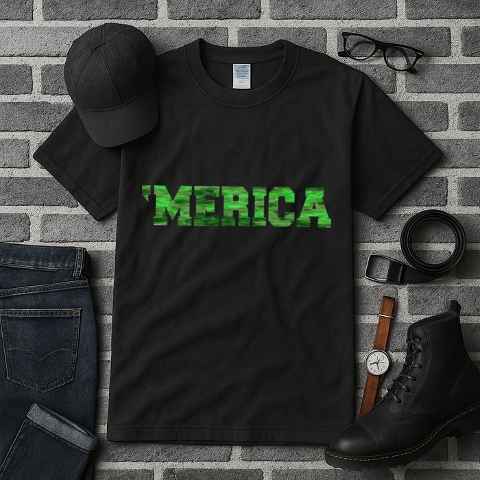 Merica Camo Logo Tall T-Shirt