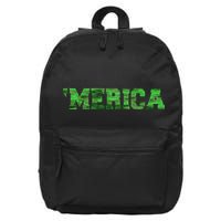 Merica Camo Logo 16 in Basic Backpack