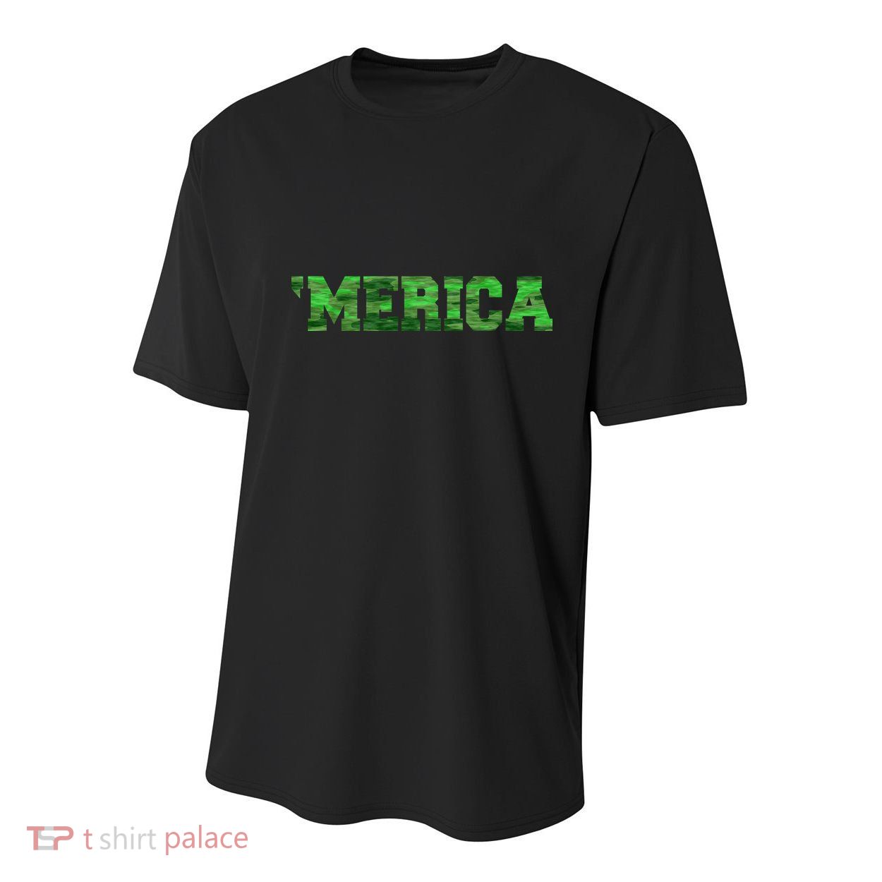 Merica Camo Logo Youth Performance Sprint T-Shirt