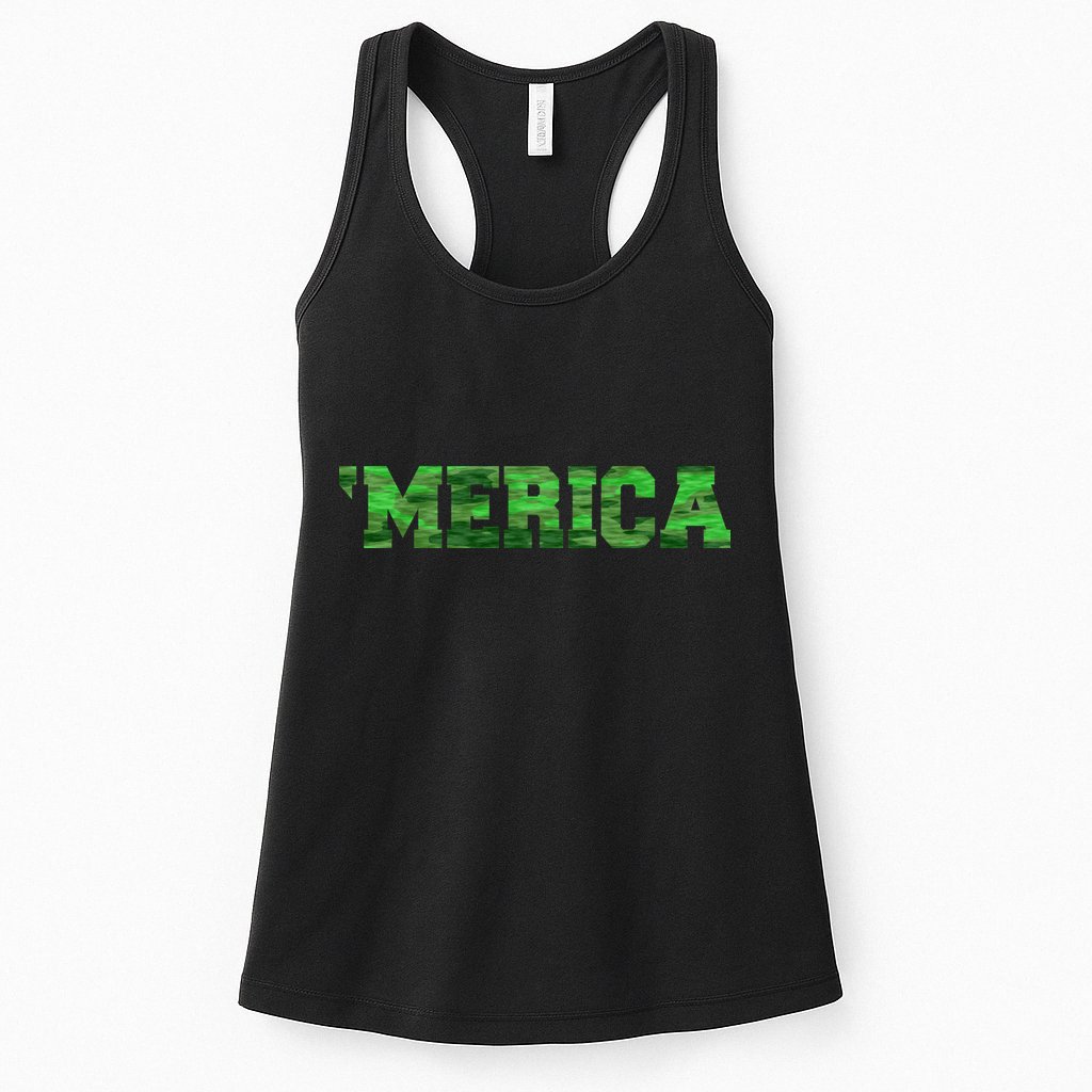 Merica Camo Logo Womens Tank Top