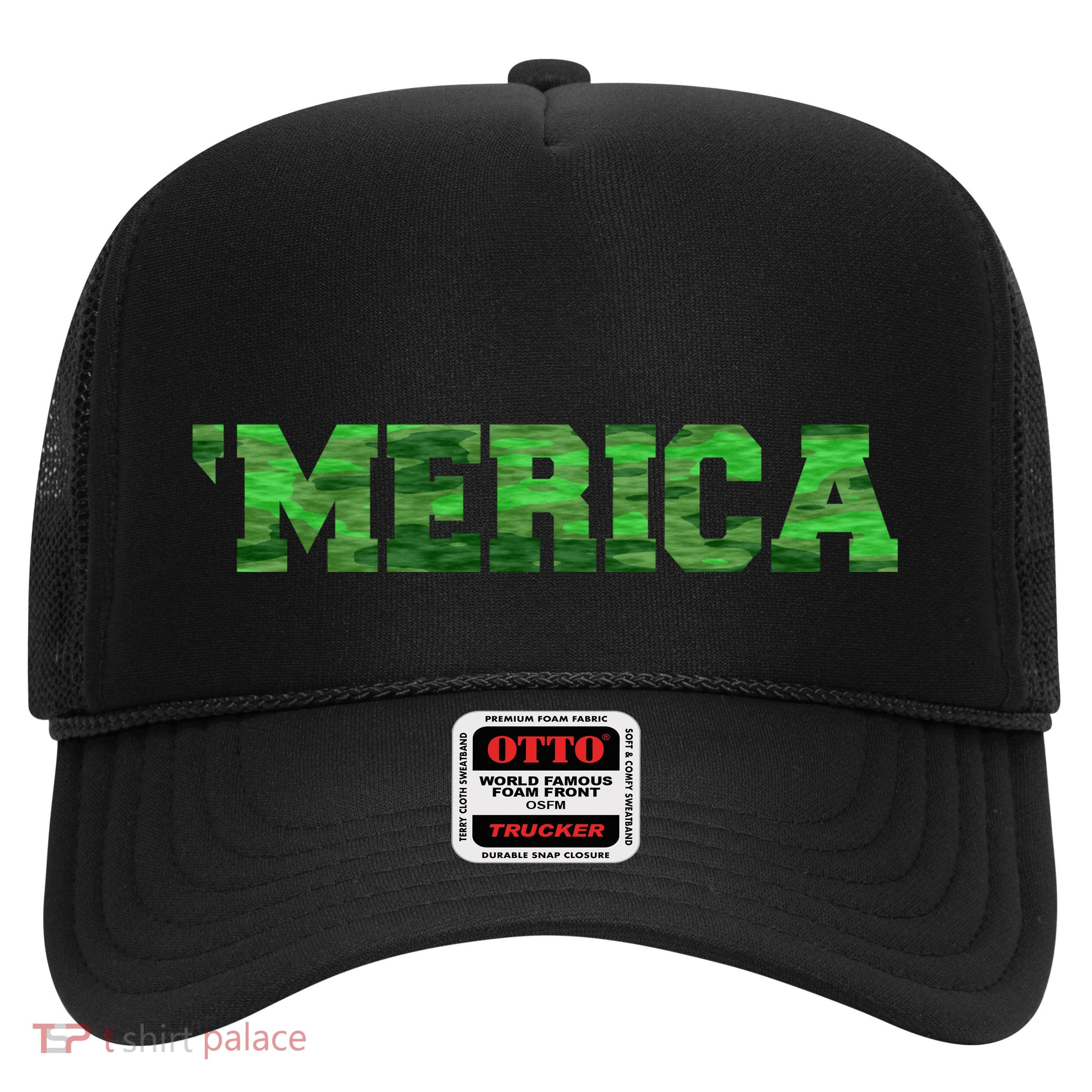 Merica Camo Logo Trucker Hat