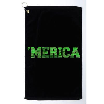 Merica Camo Logo Platinum Collection Golf Towel