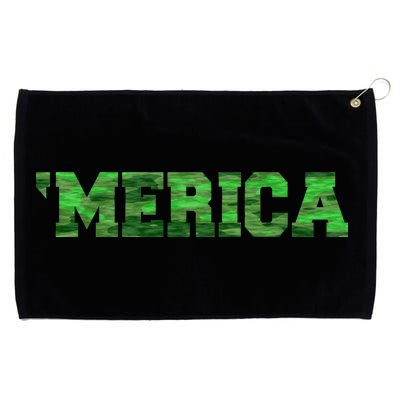 Merica Camo Logo Grommeted Golf Towel