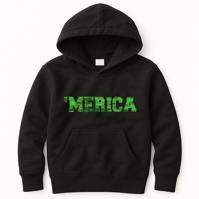 Merica Camo Logo Kids Hoodie