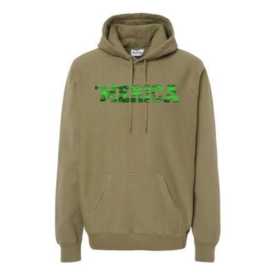 Merica Camo Logo Premium Hoodie