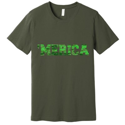 Merica Camo Logo Premium T-Shirt