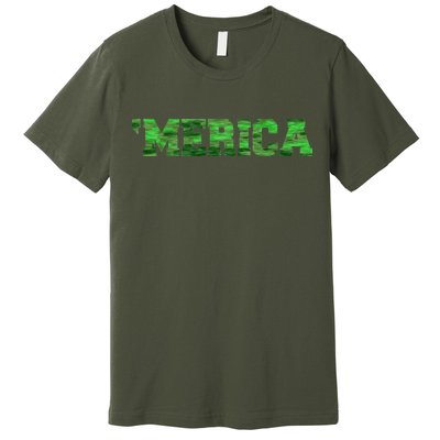 Merica Camo Logo Premium T-Shirt