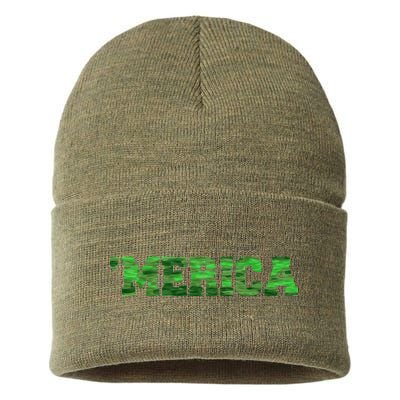 Merica Camo Logo Sustainable Knit Beanie