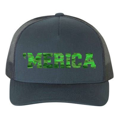 Merica Camo Logo Yupoong Adult 5-Panel Trucker Hat