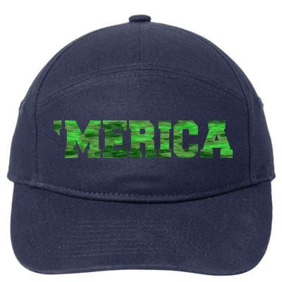 Merica Camo Logo 7-Panel Snapback Hat