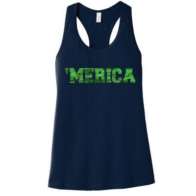 Merica Camo Logo Women's Racerback Tank