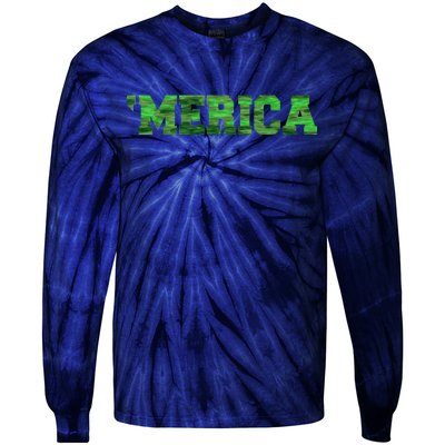 Merica Camo Logo Tie-Dye Long Sleeve Shirt