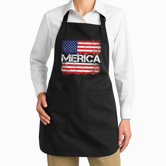 Merica Distressed Flag Apron