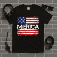Merica Distressed Flag T-Shirt