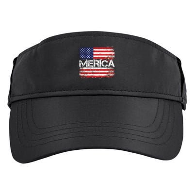 Merica Distressed Flag Adult Drive Performance Visor