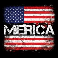 Merica Distressed Flag Baby Bodysuit