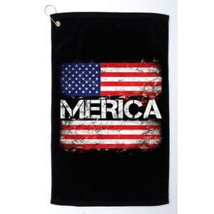 Merica Distressed Flag Platinum Collection Golf Towel