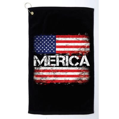 Merica Distressed Flag Platinum Collection Golf Towel