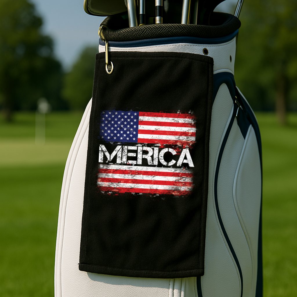Merica Distressed Flag Golf Towel