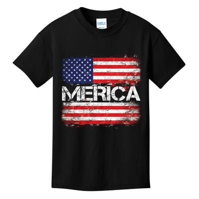 Merica Distressed Flag Kids T-Shirt