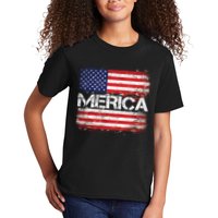 Merica Distressed Flag Kids T-Shirt