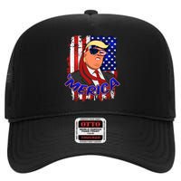 Merica Donald Trump High Crown Mesh Back Trucker Hat