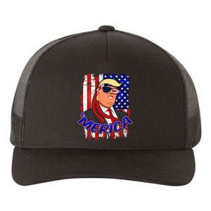 Merica Donald Trump Yupoong Adult 5-Panel Trucker Hat