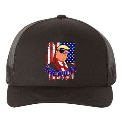 Merica Donald Trump Yupoong Adult 5-Panel Trucker Hat