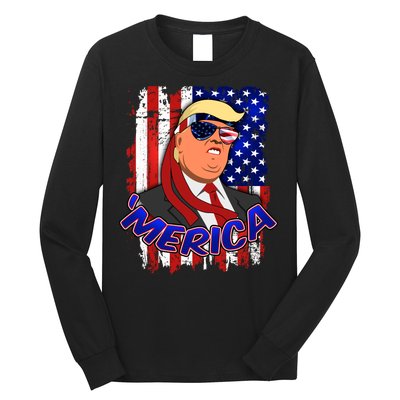 Merica Donald Trump Long Sleeve Shirt