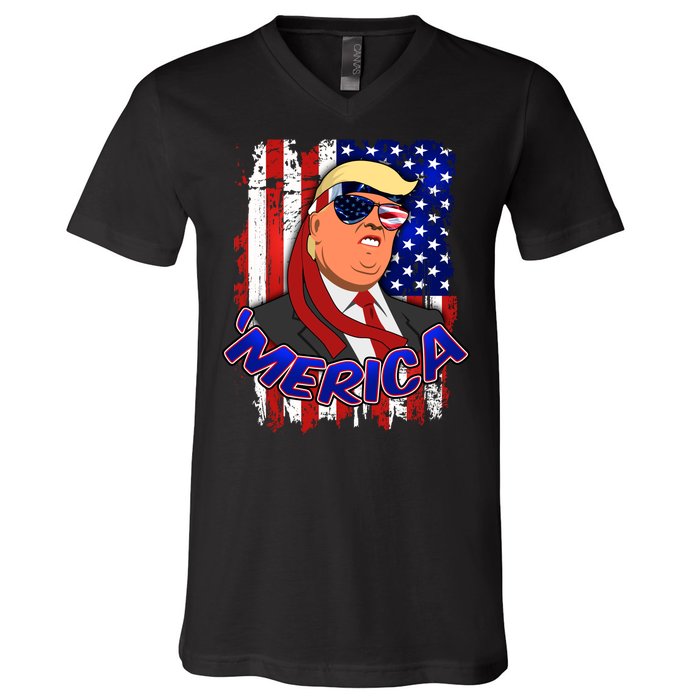 Merica Donald Trump V-Neck T-Shirt