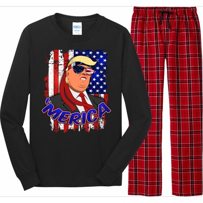 Merica Donald Trump Long Sleeve Pajama Set