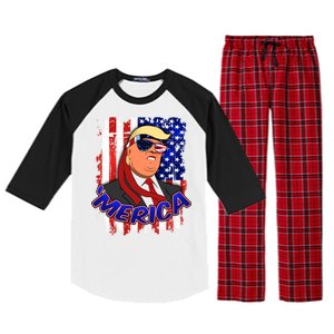 Merica Donald Trump Raglan Sleeve Pajama Set