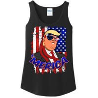 Merica Donald Trump Ladies Essential Tank