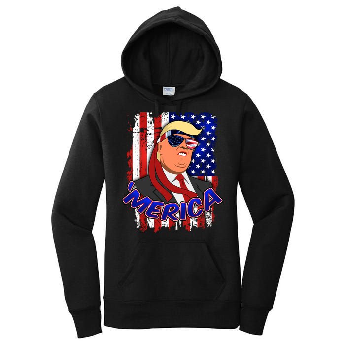 Merica Donald Trump Women's Pullover Hoodie