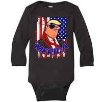 Merica Donald Trump Baby Long Sleeve Bodysuit