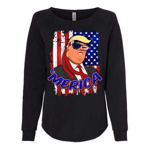 Merica Donald Trump Womens California Wash Sweatshirt