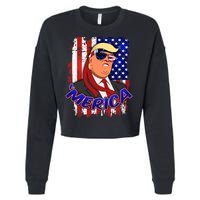 Merica Donald Trump Cropped Pullover Crew