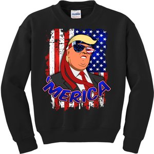 Merica Donald Trump Kids Sweatshirt