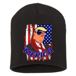 Merica Donald Trump Short Acrylic Beanie