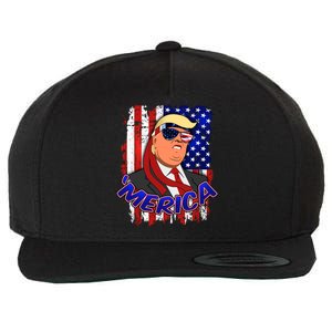 Merica Donald Trump Wool Snapback Cap